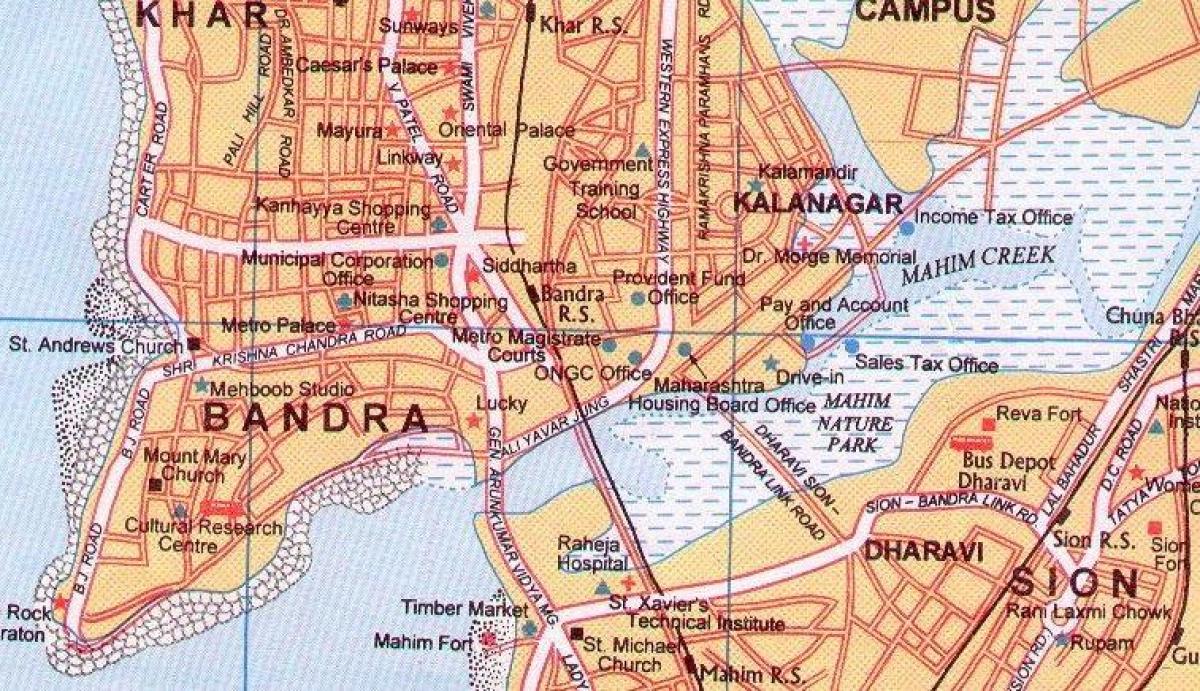 Karte von bandra Mumbai