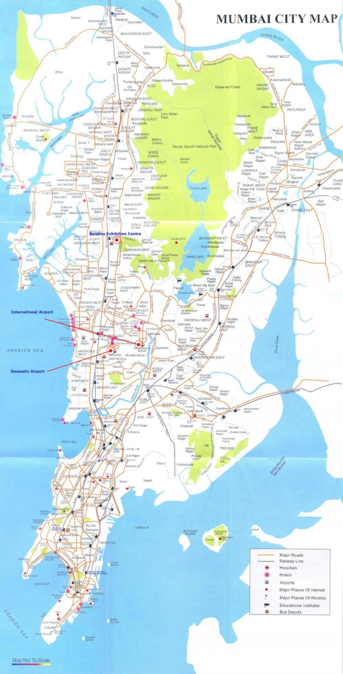 Karte von Bombay