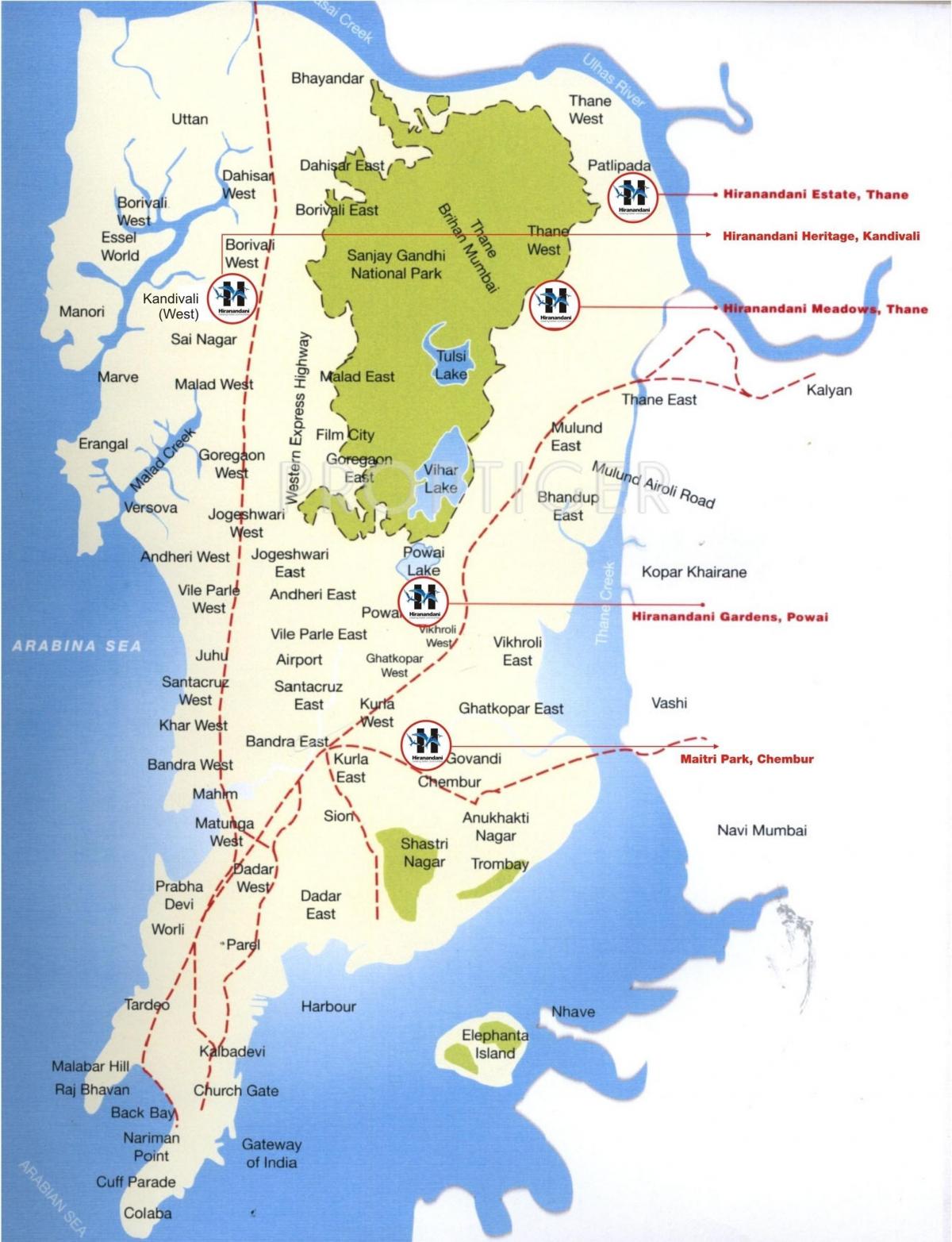 Karte von Colaba Mumbai