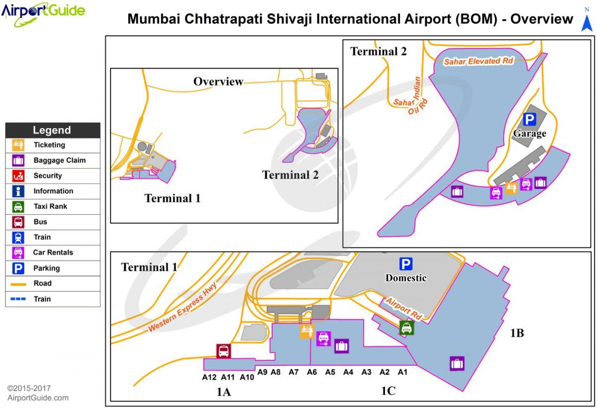 Der Chhatrapati Shivaji terminus Landkarte