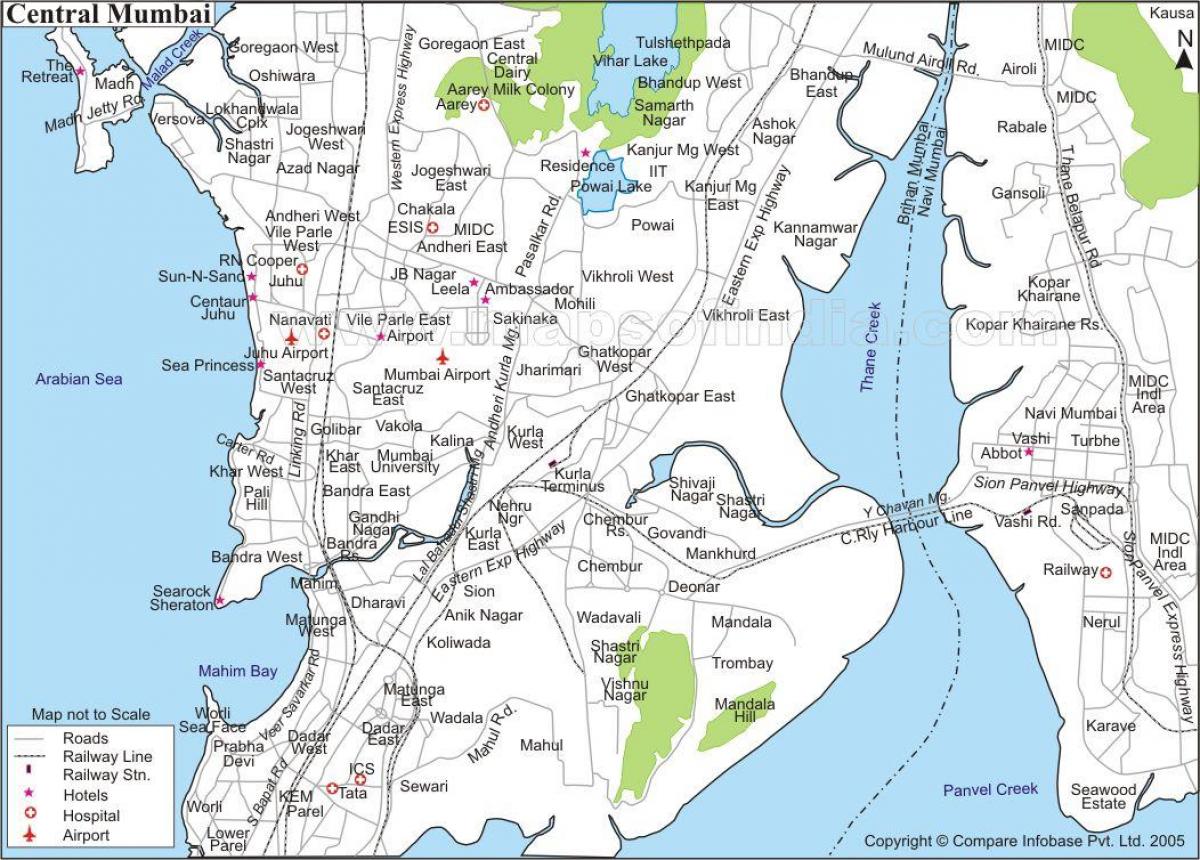 Karte von Mumbai central