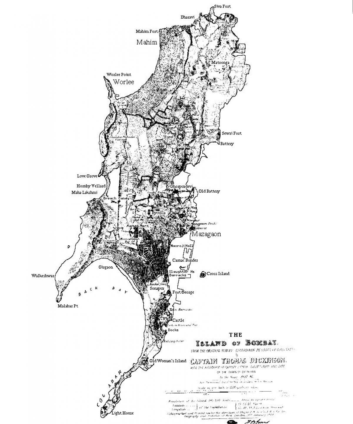 Karte von Mumbai Insel