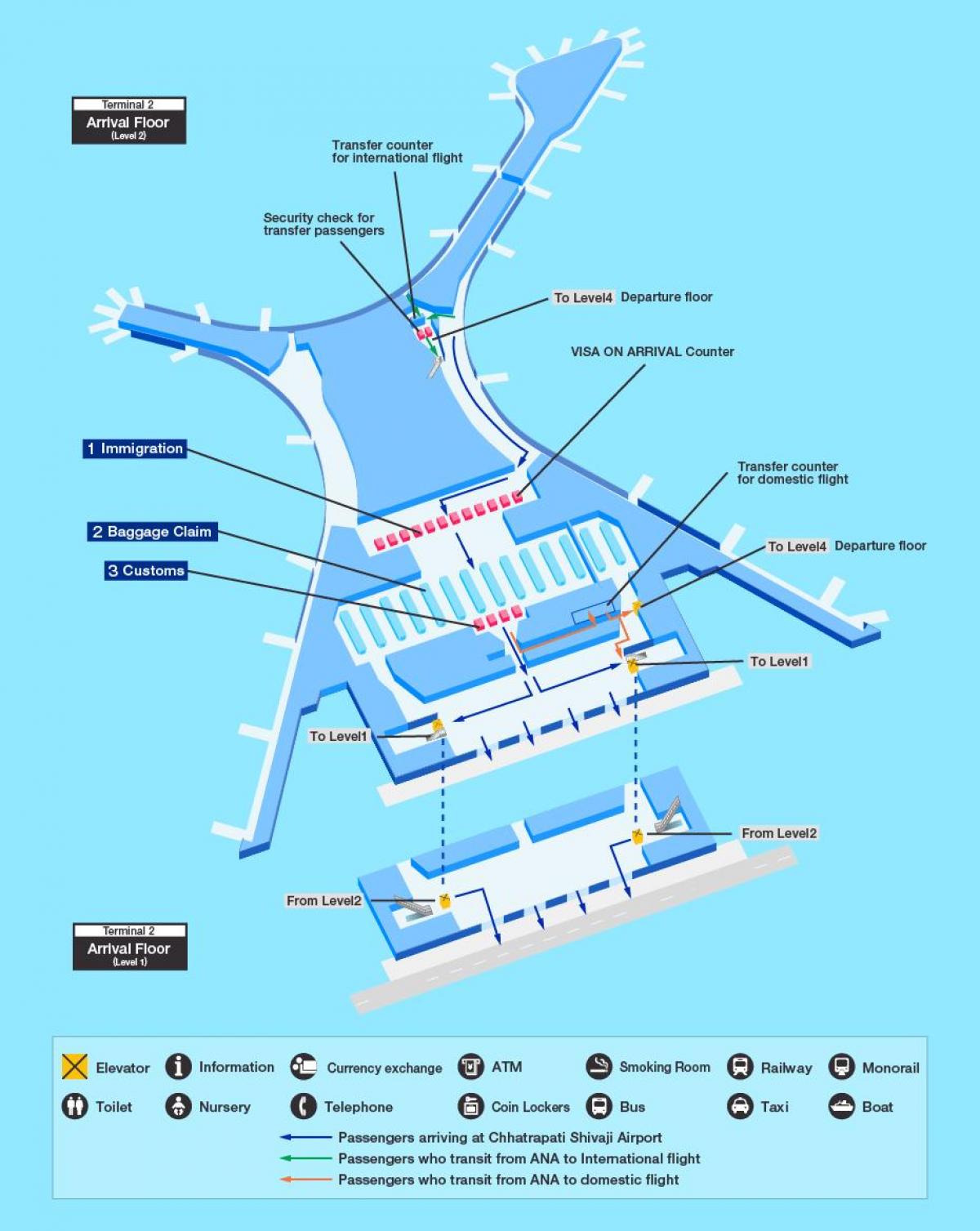 Karte von Mumbai international airport