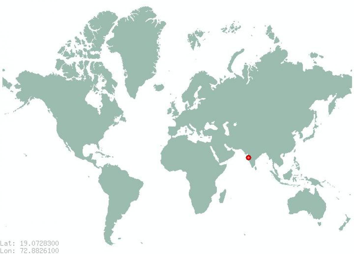 Mumbai auf der Weltkarte anzeigen