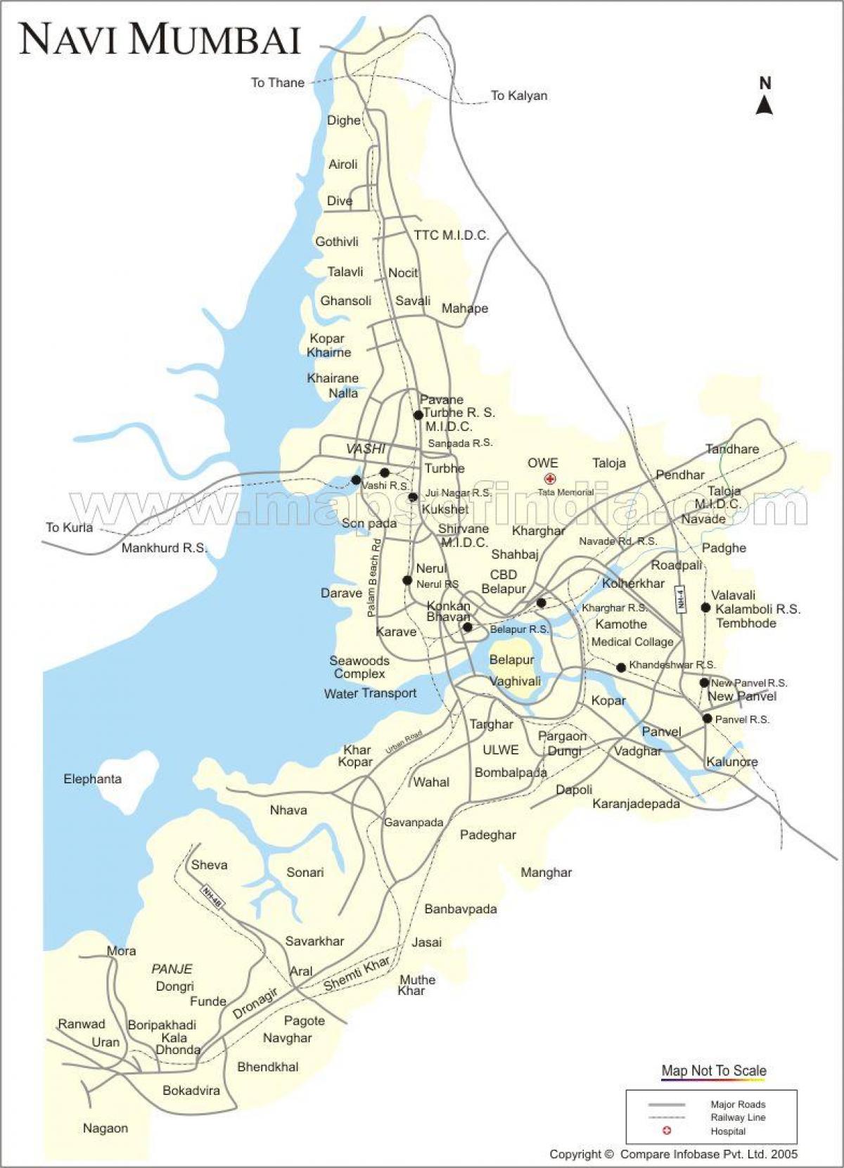 Karte von new Mumbai
