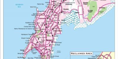 Karte von Bombay city