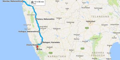 Mumbai-goa road map