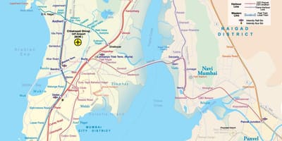 Übersichtskarte von Mumbai