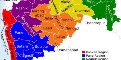 Karte von Maharashtra Mumbai